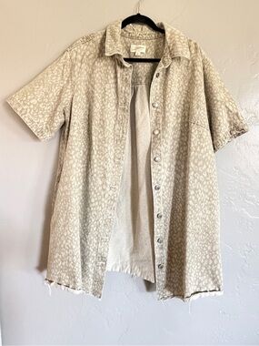 Universal Thread Leopard Denim Shirt Dress XXL